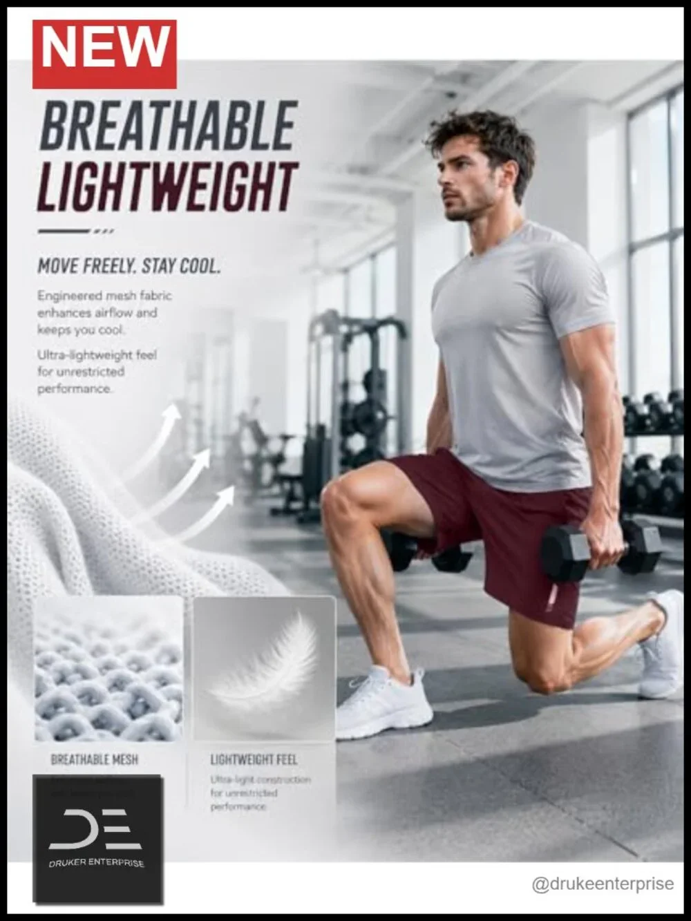 Mens Athletic Shorts with Pockets Quick Dry Breathable Workout Running Gym